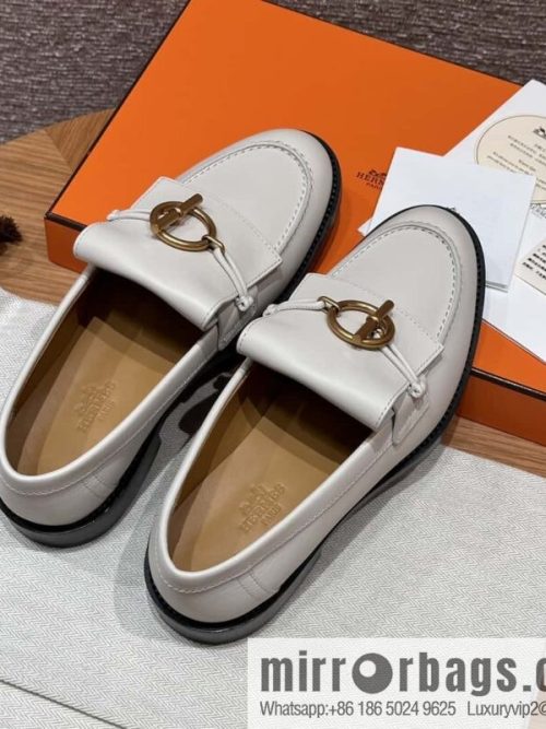 HERMES 108 lmpact loafer-loafers, Paris white/Blanc De Paris calfskin/calfskin