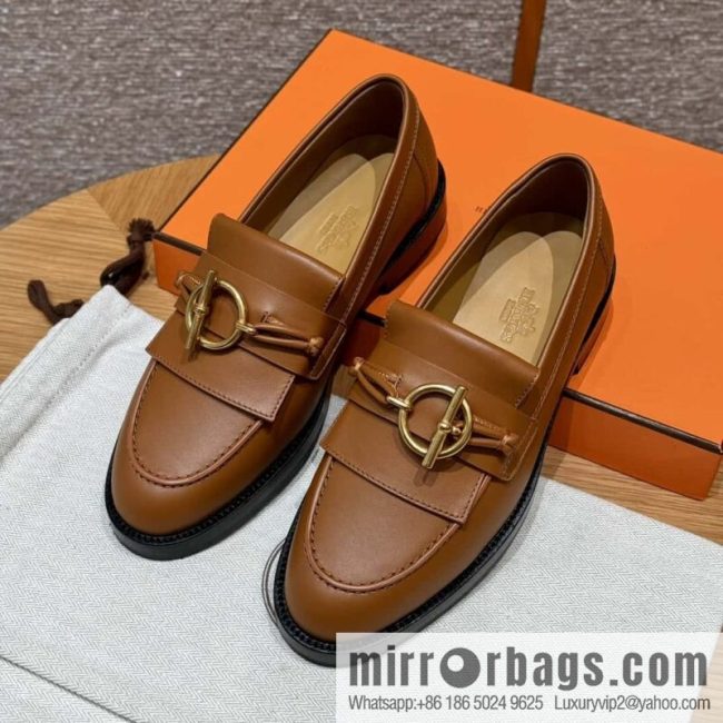 HERMES 108 lmpact loafer-loafers, natural/Natutel calfskin/calfskin