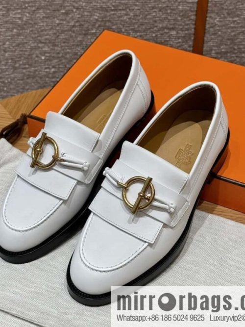 HERMES 108 lmpact loafer-loafers, white/Blanc calfskin/calfskin
