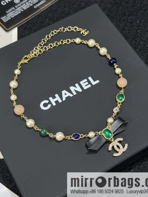 ❗️New ❗️ ☀️ New ☑️ Chanel Emerald Bow Necklace ☀️