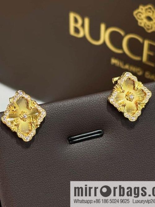 ❗️New ❗️ ☀ original order, Buccellati retro court style laser four-leaf clover earrings earrings earshot ☀️