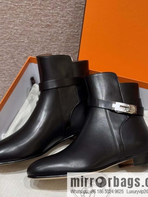 HERMES 193 Neo & Naked Boots, Black/89/Noir Calfskin