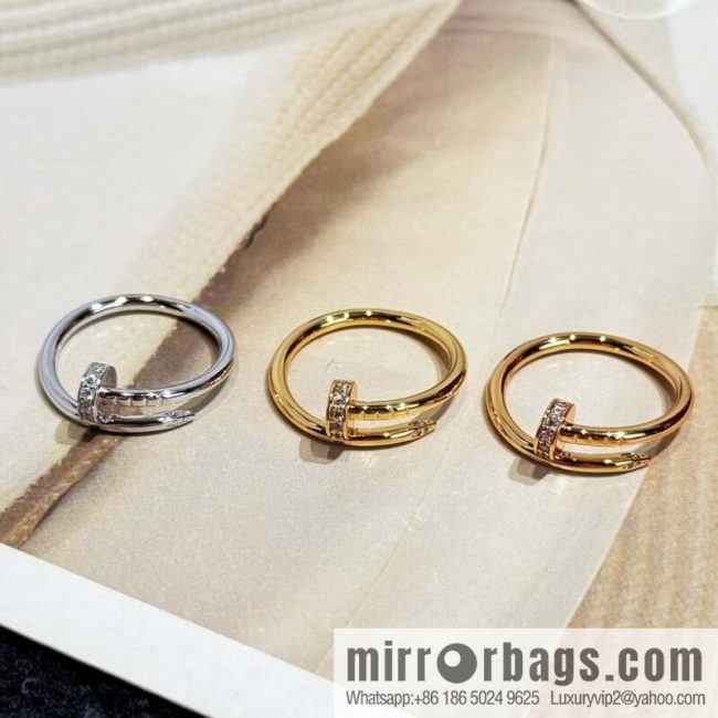 ❗️New ❗️☀️ Cartier LOVE series, narrow version head and tail diamond nail ring ☀️