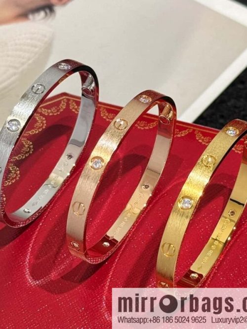 ❗️New ❗️ ☀️ Cartier Cartier Brushed LOVE Series Bracelet with Diamond ☀️