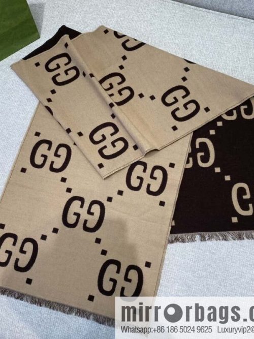 𝐆𝐔𝐂𝐂¹•『 big GG double-sided wool scarf \"the highest version▪️