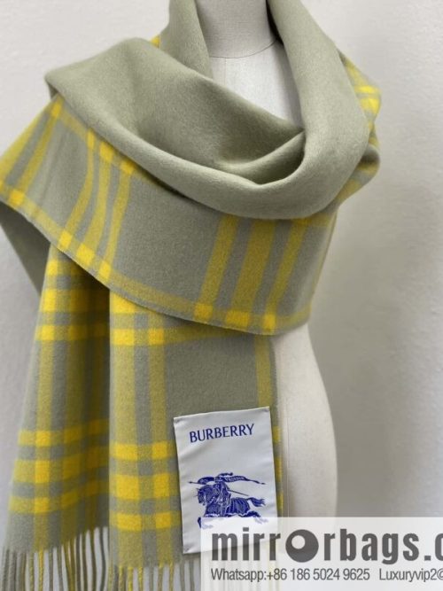 Bur ✓ Double-Sided Plaid Cashmere Scarf
