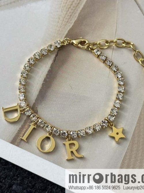 New ☑️ DIOR Dior tassel letter full diamond bracelet
