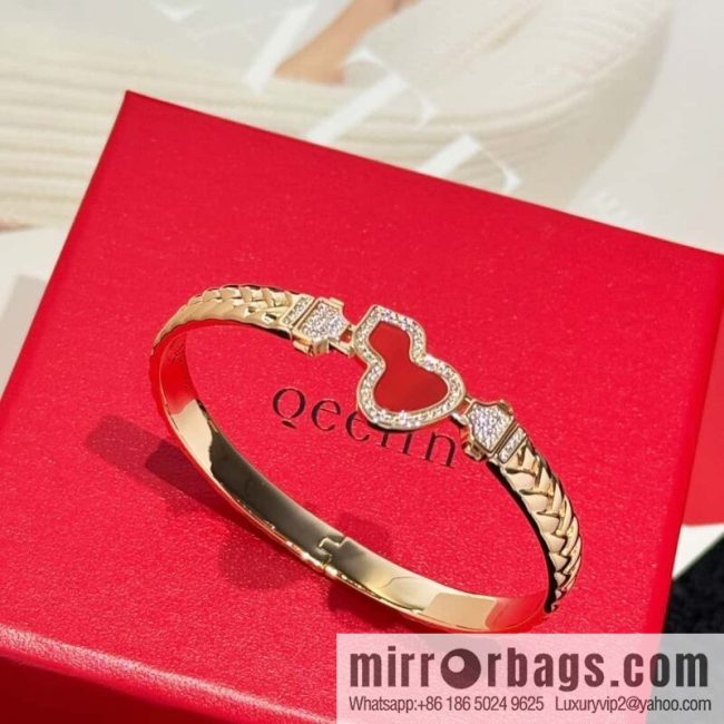 ❗️New ❗️ ☀️ Original ☀️ Qeelin Kirin Woven Red Chalcedony Gourd Bracelet Bracelet ☀️