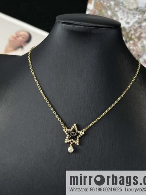 ❗️New ❗️ ☀️ New ☑️ Dior Pearl Pentagram ⭐ Necklace ☀️