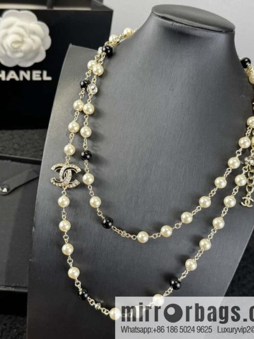 ❗️New ❗️ ☀️ New ☑️ Chanel Double C Pearl Sweater Chain Necklace ☀️