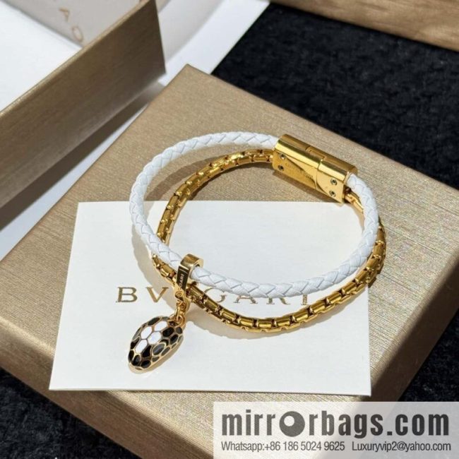 ❗️New ❗️ 7 color ☀ BVLGARI SERPENTI FOREVER series snakehead double leather rope bracelet bracelet ☀️