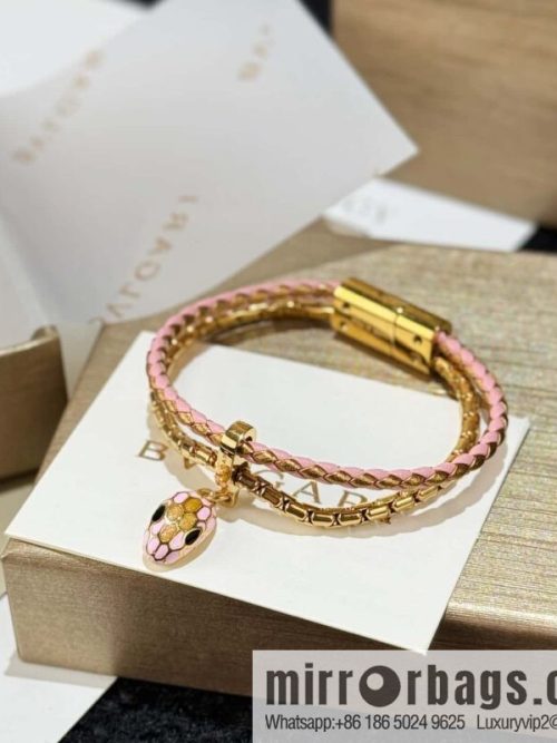 ❗️New ❗️ 7 color ☀ BVLGARI SERPENTI FOREVER series snakehead double leather rope bracelet bracelet ☀️
