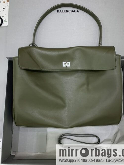 [Large green silver buckle 】 𝐁𝐀𝐋𝐄𝐍𝐂𝐈𝐀𝐆𝐀 𝐑𝐎𝐃𝐄𝐎 𝐁𝐀𝐆 series handbag model number: 78972