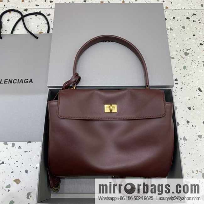 [Medium jujube gold buckle 】 𝐁𝐀𝐋𝐄𝐍𝐂𝐈𝐀𝐆𝐀 𝐑𝐎𝐃𝐄𝐎 𝐁𝐀𝐆 series handbag model number: 78972