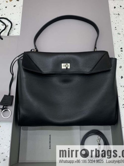 [Medium black silver buckle 】 𝐁𝐀𝐋𝐄𝐍𝐂𝐈𝐀𝐆𝐀 𝐑𝐎𝐃𝐄𝐎 𝐁𝐀𝐆 series handbag model number: 78972