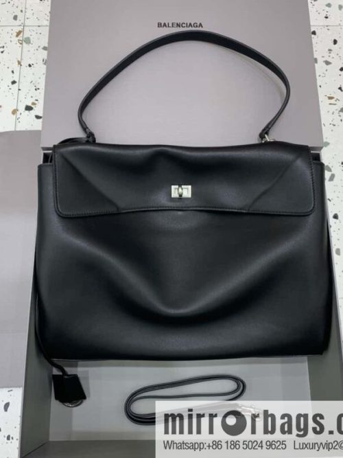 [Large black silver buckle 】 𝐁𝐀𝐋𝐄𝐍𝐂𝐈𝐀𝐆𝐀 𝐑𝐎𝐃𝐄𝐎 𝐁𝐀𝐆 series handbag model number: 78972