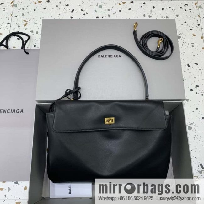 [Medium black gold buckle 】 𝐁𝐀𝐋𝐄𝐍𝐂𝐈𝐀𝐆𝐀 𝐑𝐎𝐃𝐄𝐎 𝐁𝐀𝐆 series handbag model number: 78972