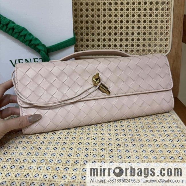 BV Andiamond Clutch Bag 741511 Lotus Powder