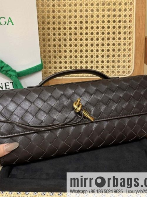 BV Andiamond Clutch 741511 Chocolate Brown