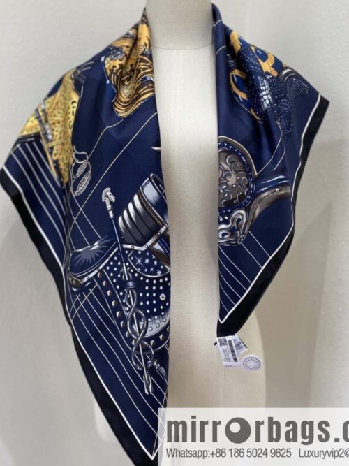 HERMES \"Saddle World 90 Square Towel\"