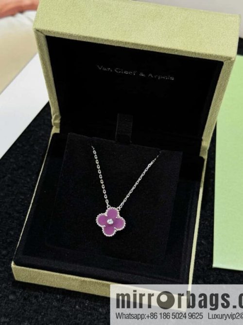 ❗️CNC Version ❗️ ☀️ Van Cleef & Arpels Violet Clover Necklace ☀