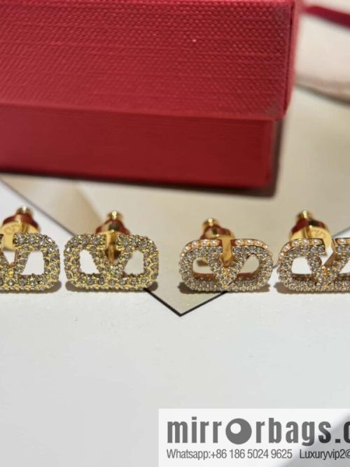 New ☑️ Valentino full diamond pearl stud earrings