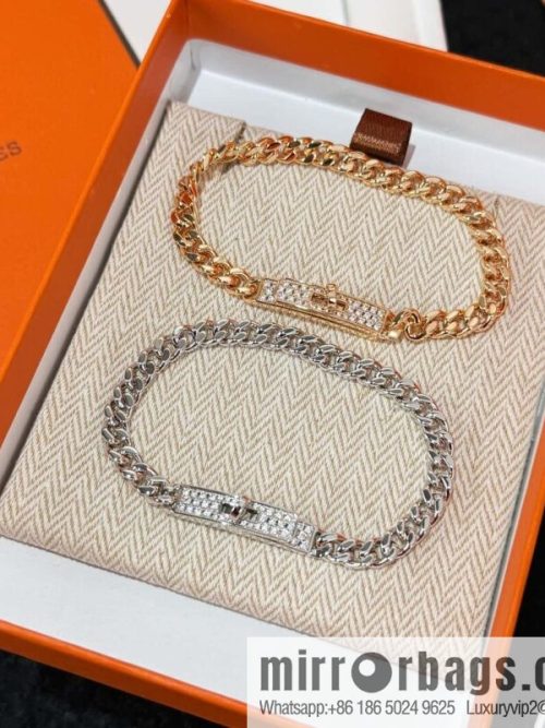 ❗️New ❗️ New ☑️ HERMES Kelly gourmette Cuban chain bracelet