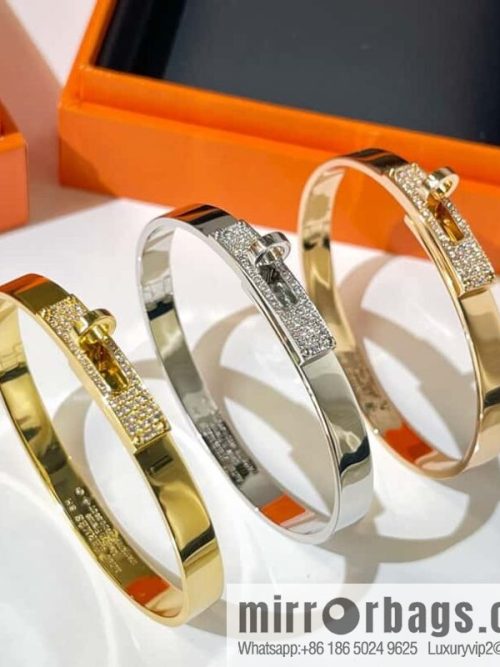 ❗️New ❗️ (Half Diamond) ☀️ Hermès HERMES Kelly Half Diamond Bracelet Bracelet ☀️