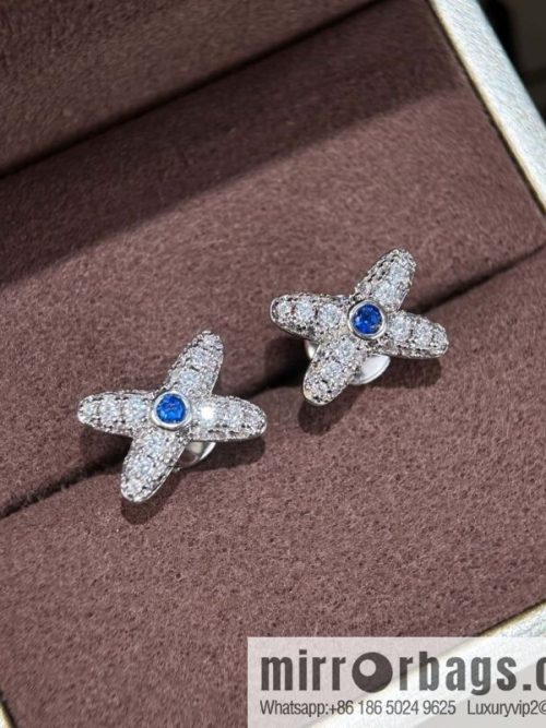 ☀️Chaumet Paris CHAUMET full diamond cross stud earrings