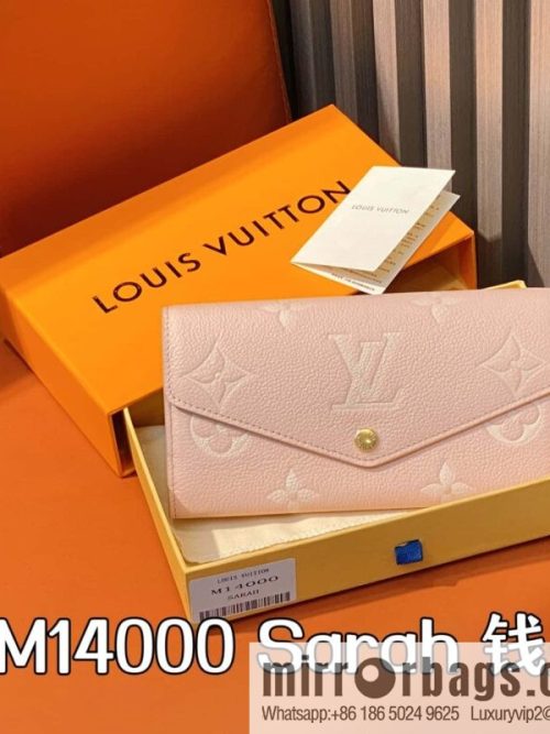 [Original order boutique] M14000 pink silk screen print, full leather flip wallet, this Sarah wallet.