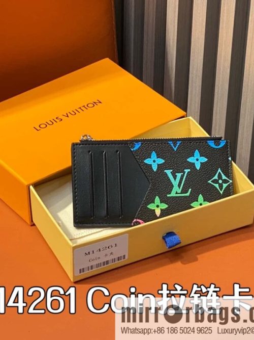 [Original order boutique] M14261 black gradual change card bag card clip, new Coin zipper card clip
