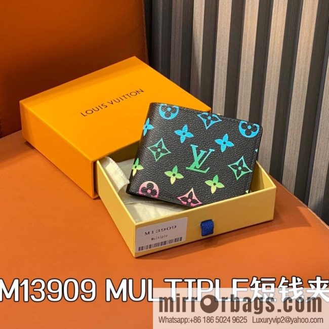 [Original order boutique] M13909 black gradual change short suit clip MULTIPLE short wallet