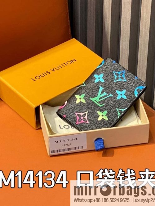 [Original single boutique] M14134 black gradual change card bag pocket wallet, pocket wallet