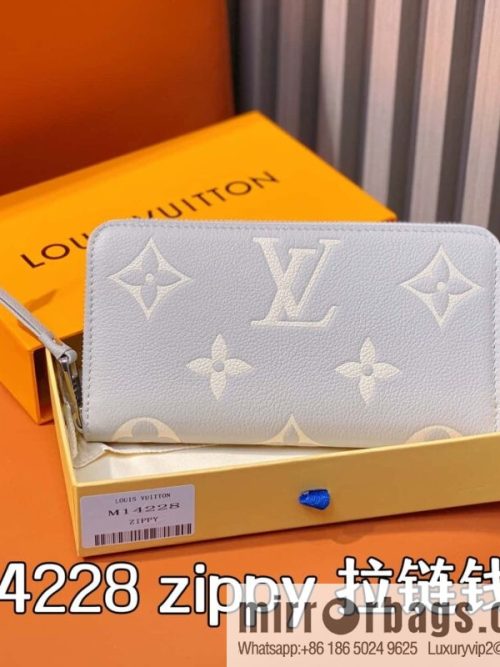 [Original order boutique] M14228 taro purple, full leather single zipper wallet zippy zipper wallet