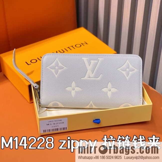 [Original order boutique] M14228 taro purple, full leather single zipper wallet zippy zipper wallet