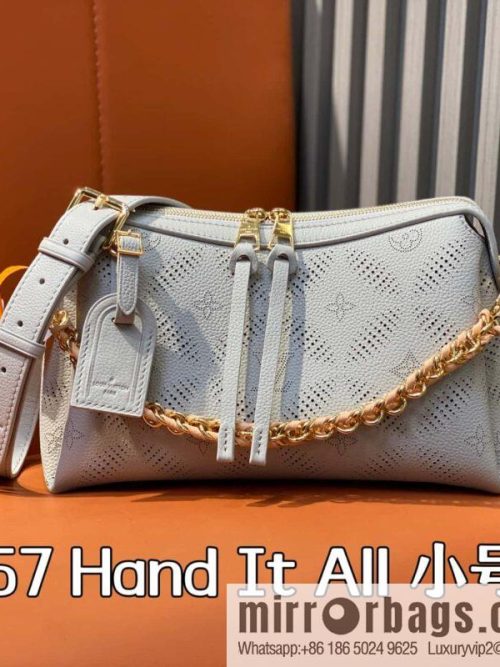 [Original single boutique] M13157 taro purple, full leather hollow chain bag Hand It All small handbag