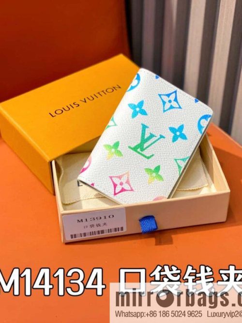 [Original single boutique] M14134 white gradual change card bag pocket wallet, pocket wallet