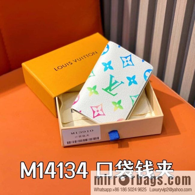 [Original single boutique] M14134 white gradual change card bag pocket wallet, pocket wallet