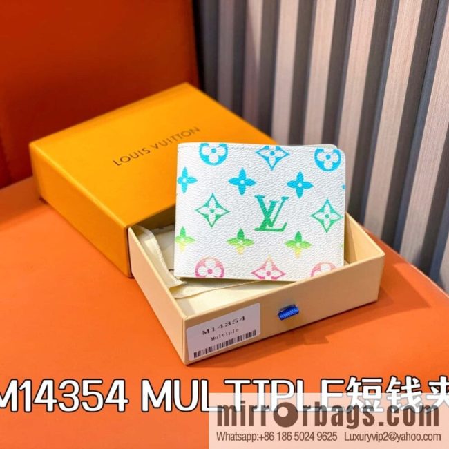 [Boutique‑grade] M14354 white gradual change short wallet suit clip MULTIPLE short wallet