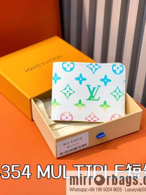 [Original order boutique] M14354 white gradual change short wallet suit clip MULTIPLE short wallet