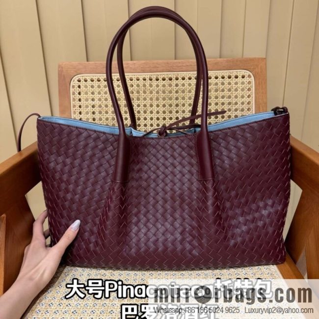 BV Large Pinacoteca tote bag 817166 Barolo burgundy
