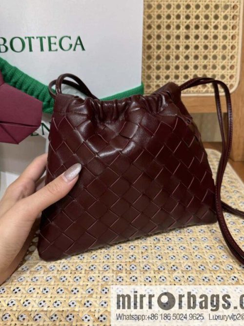 BV Small Dustbag Garbage Bag 816987 Akane Brown Red