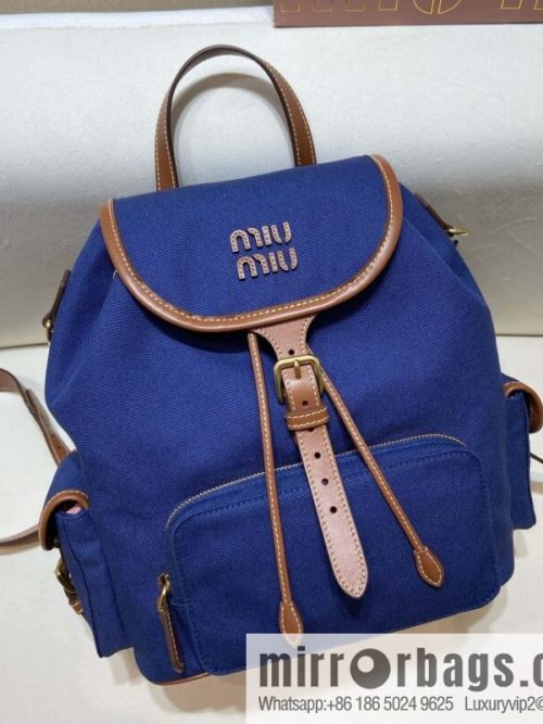 MIUMIU 💕 new backpack 💕 5BZ042 💕💕 blue