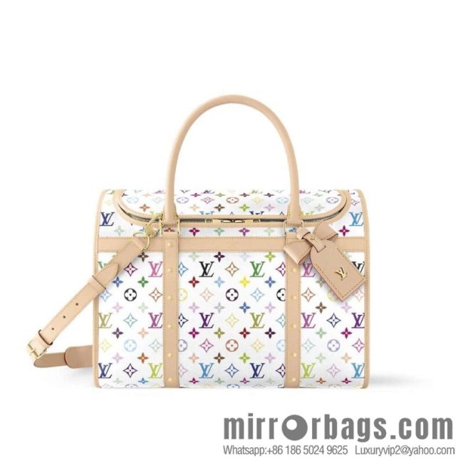 [Boutique‑grade] M13741 white color, pet bag LV XTM dog pet bag