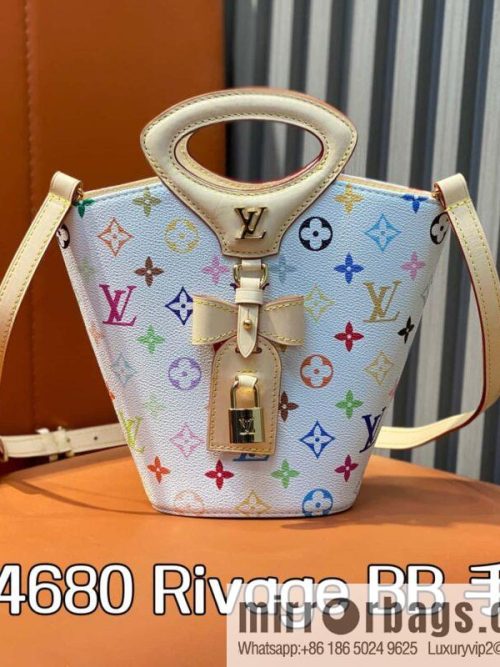 [Original order boutique] M14680 white color, bucket bag Rivage BB handbag 2025 spring and summer show