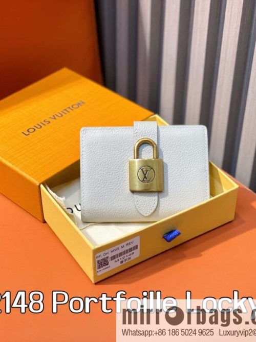 [Original order boutique] M12148 taro ash, full leather wallet series Portfoille Locky wallet