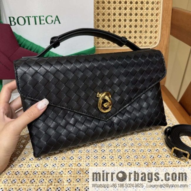 BV Knot Lock Crossbody Bag 817191 Black
