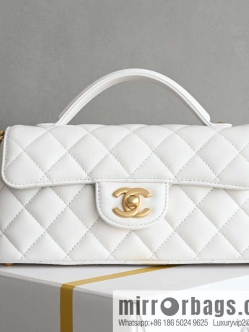CHANEL 25P Handle Kelly Horizontal S AS5354 White