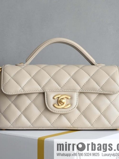 CHANEL 25P Handle Kelly Horizontal Small AS5354 Apricot