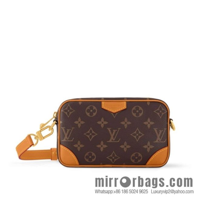 [Boutique‑grade] M14058 presbyopia yellow leather, mini men\'s bag messenger bag TROCADÉRO mini handbag